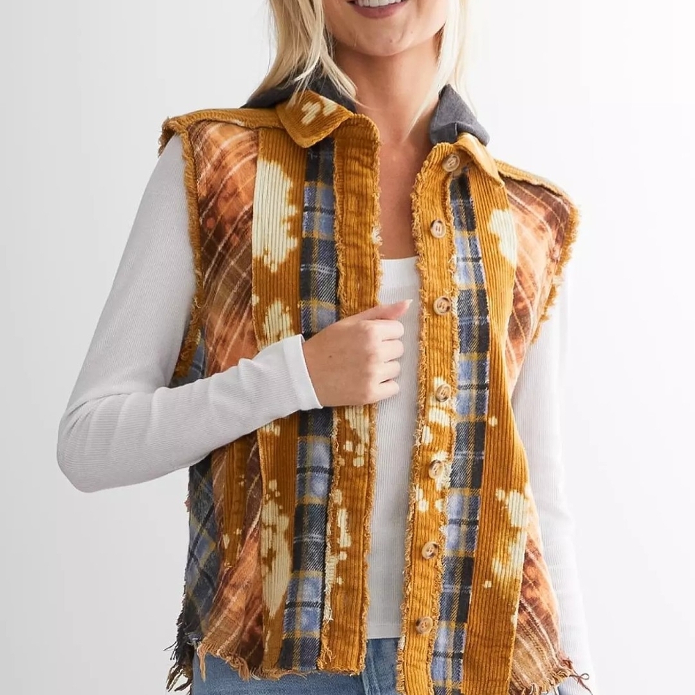 BKE Corduroy Vest with Earthy Tones